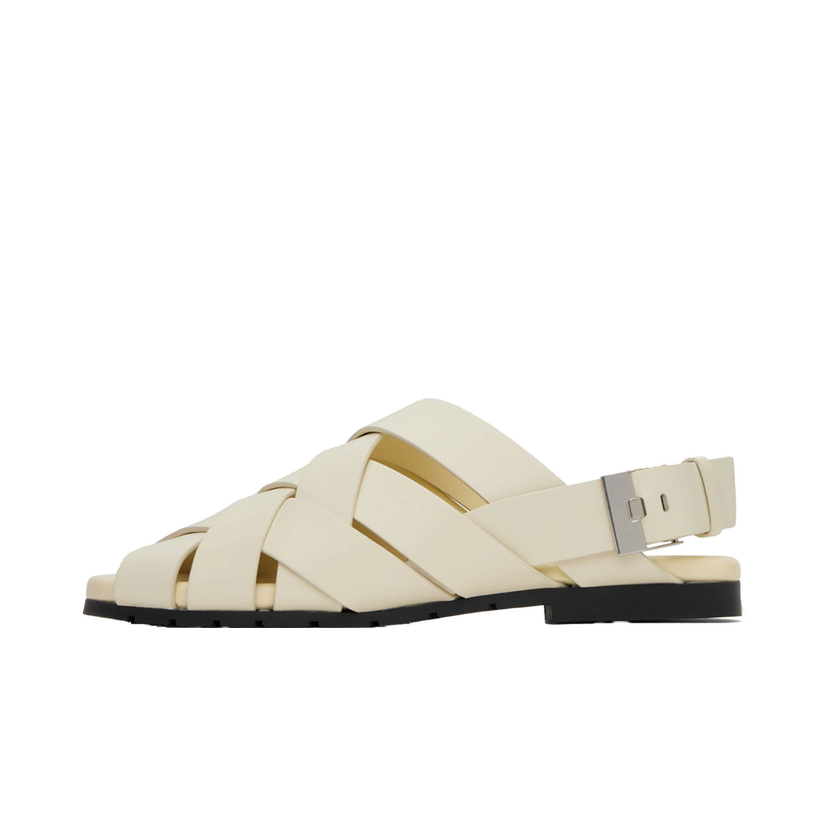 Sneakers og sko Bottega Veneta Alfie Leather Sandals Hvid | 775301V2ED09031