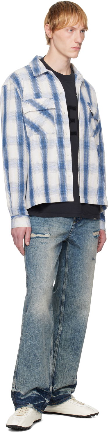 Skjorte Represent Clo Represent Season Flannel Shirt Blå | MLM2905, 3