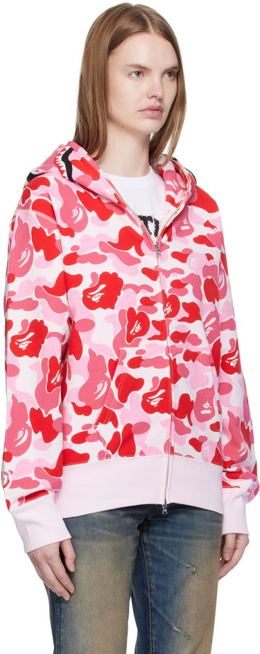 Sweatshirt BAPE A Bathing Ape ABC Camo Shark Full Zip Hoodie Lyserød | 001ZPL302003L, 1