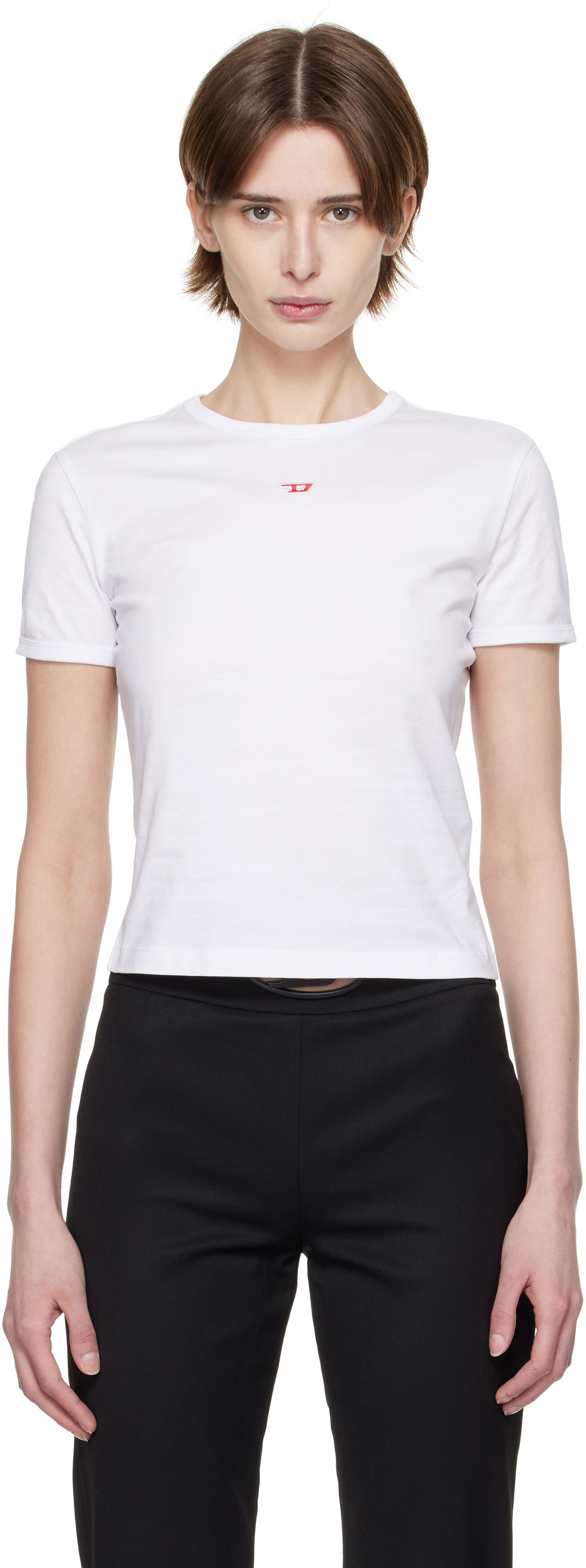 T-shirt Diesel Diesel T-Uncutie-Long-D T-Shirt Hvid | A14962 0GRAI, 0