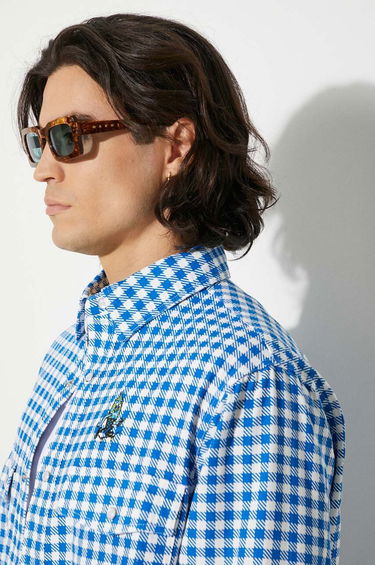 Skjorte BBC IceCream ICECREAM Relaxed Fit Longsleeve Printed Check Shirt Blå | IC24222, 4