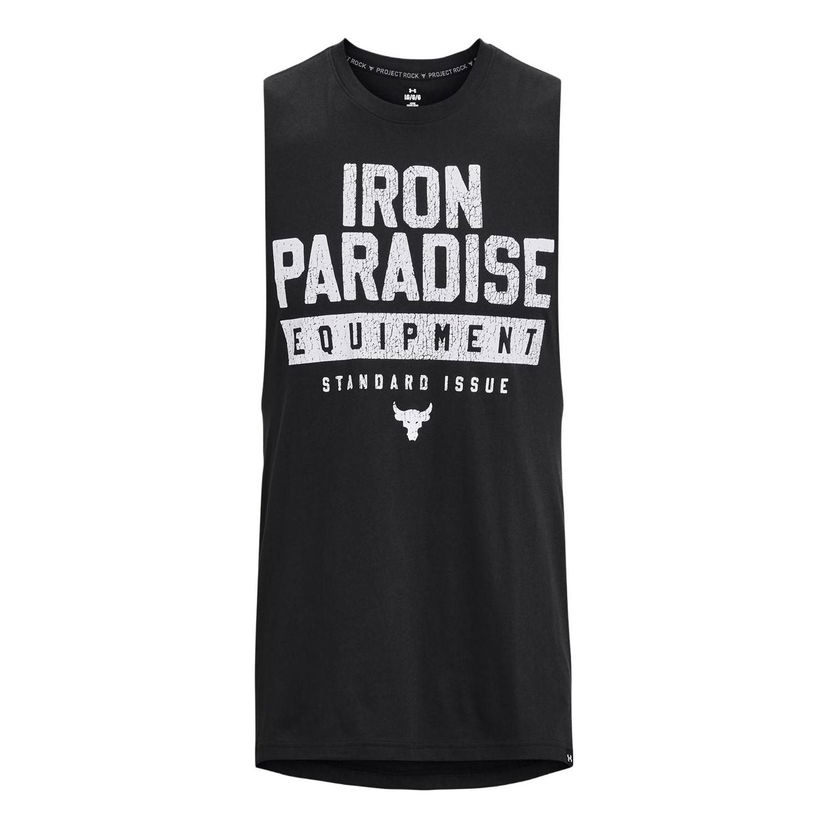 Tanktop Under Armour Project Rock Iron Paradise Graphic Tank Top Sort | 1377290-001