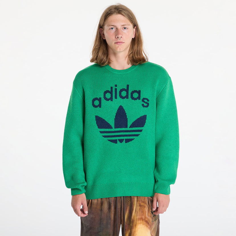 Sweater adidas Originals Knit Crewneck Green/ Night Indigo Grøn | JN5966