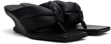Skopleje Rick Owens Rick Owens Hollywood Thong Cantilever 45 Heeled Sandals Sort | RP01E7858 LBY, 3