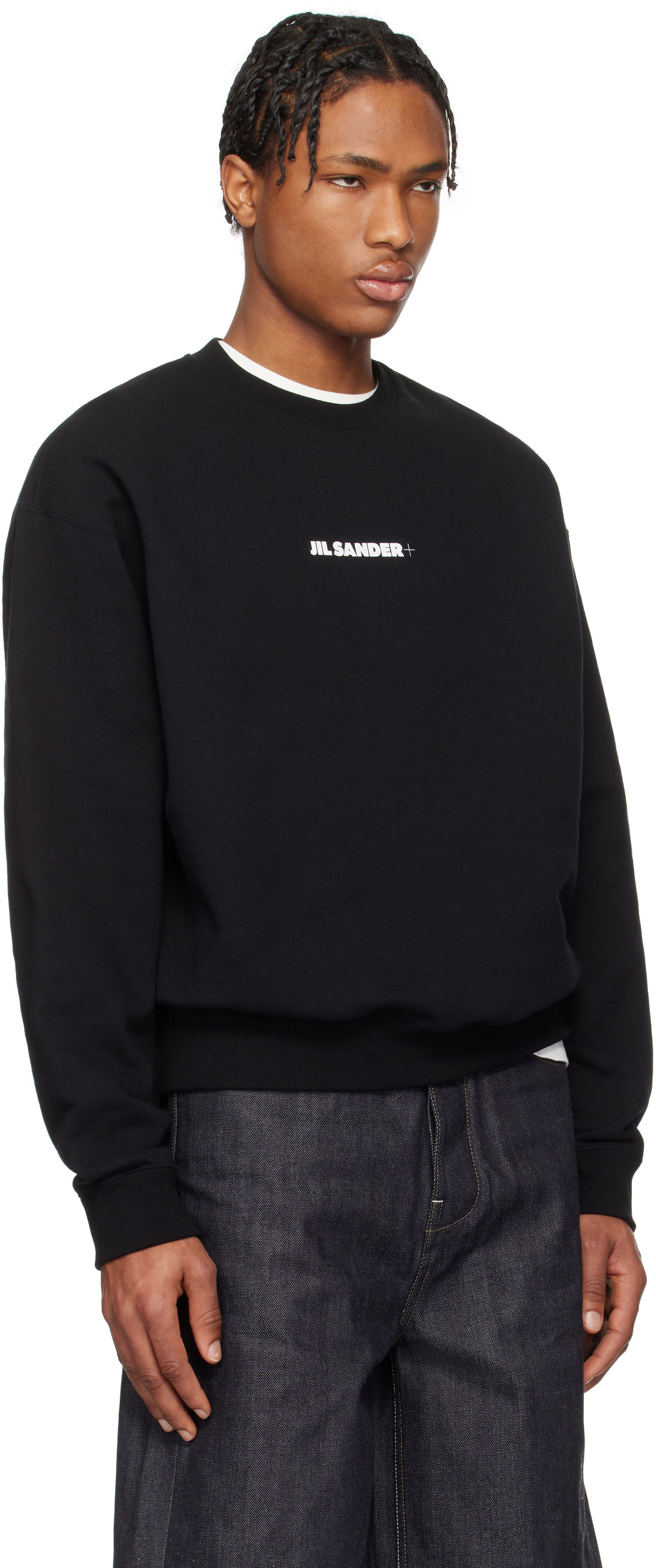 Sweater Jil Sander Jil Sander Logo Sweatshirt Sort | J47GU0132_J20039, 1