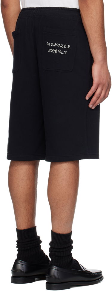 Shorts Moncler Moncler Genius x FRGMT Hiroshi Fujiwara Embroidered Logo Cotton Shorts Sort | K109U8H00001M5214, 2