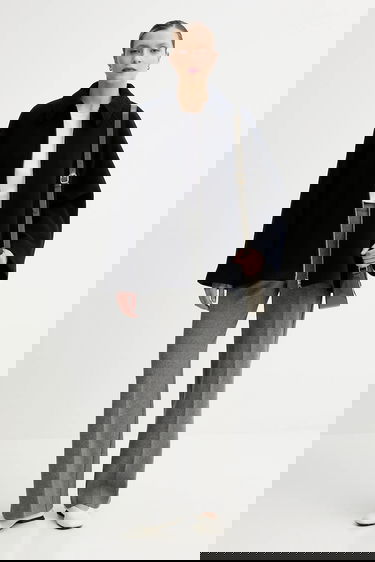 Jakke Samsoe Samsoe ALMA Wool Cape Jacket Mørkeblå | F23300184, 1