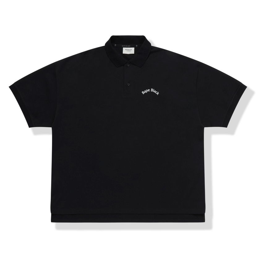Polo skjorte BAPE BAPE BLACK Logo Polo Black Sort | 1I20-112-002