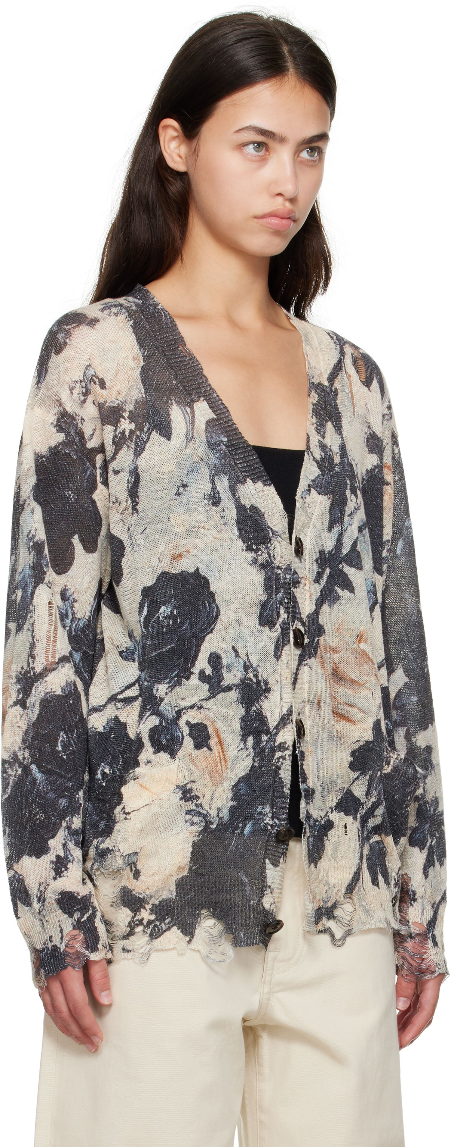 Sweater R13 R13 Boyfriend Floral Cardigan Flerfarvet | R13WY200-Y228A, 1