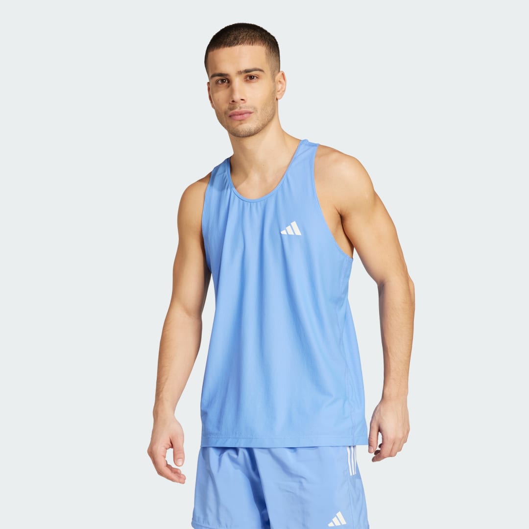 Tanktop adidas Performance Own the Run Tank Top Blå | JW9681, 0