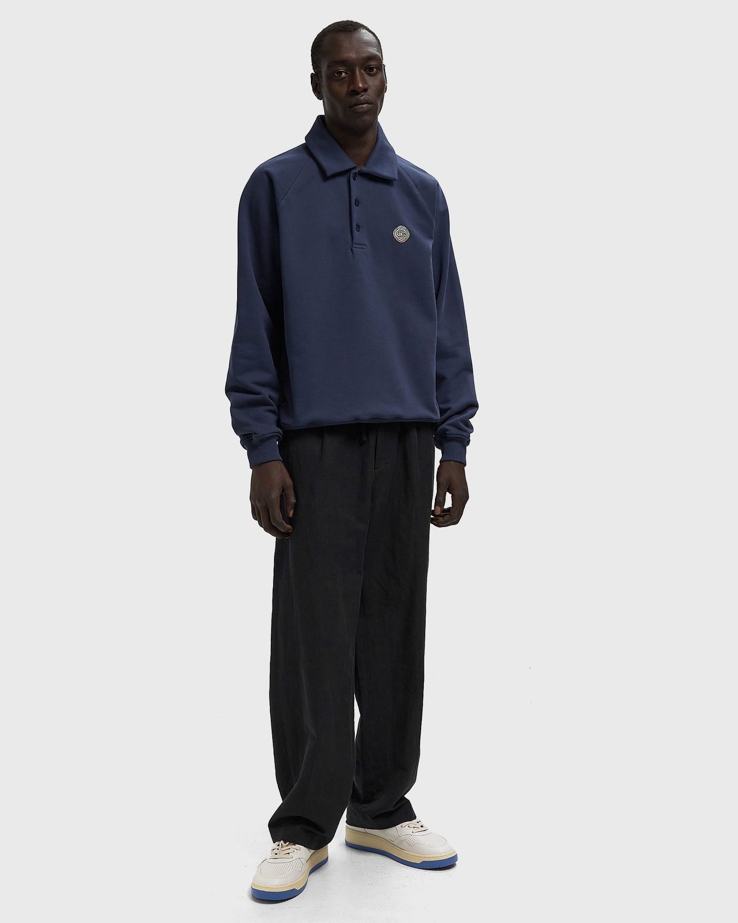 Sweatshirt Casablanca Casa Blanca Collar Sweatshirt Mørkeblå | M-AW25-JTP-409-01, 1