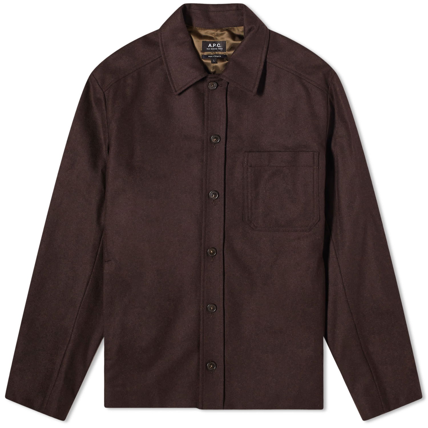 Skjorte A.P.C. Jasper Wool Overshirt Brun | WOAPN-H02871-PCA, 0