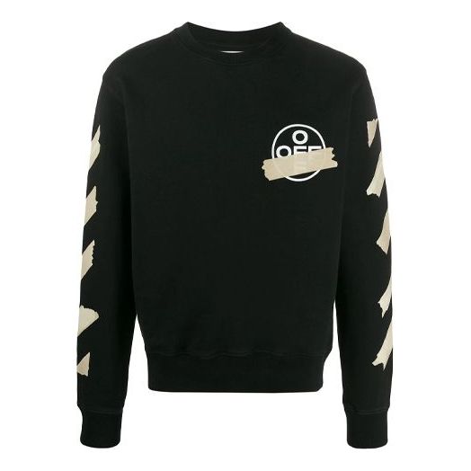 Sweater Off-White Tap Arrows Logo Sweatshirt Sort | OMBA025R20E300021048, 0