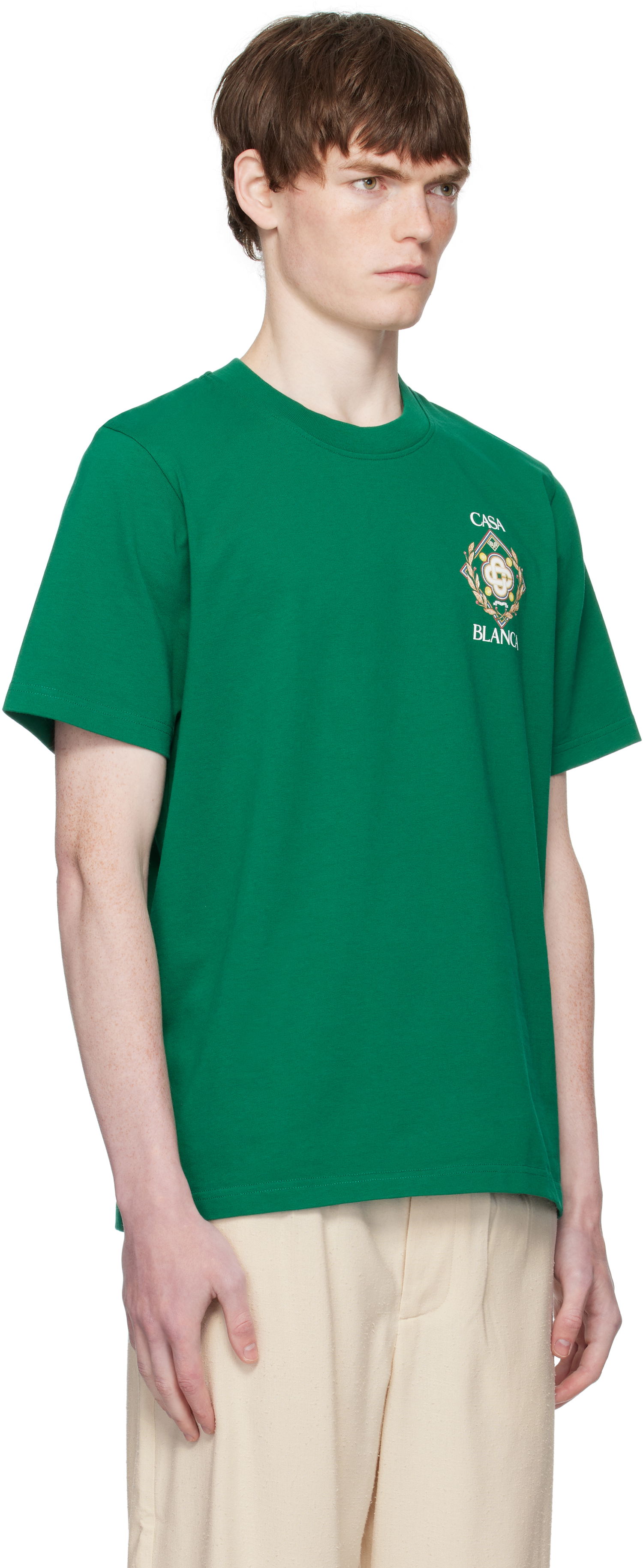 T-shirt Casablanca Casablanca Championship Diamond T-Shirt Grøn | MPF25-JTS-001-13-EX, 1