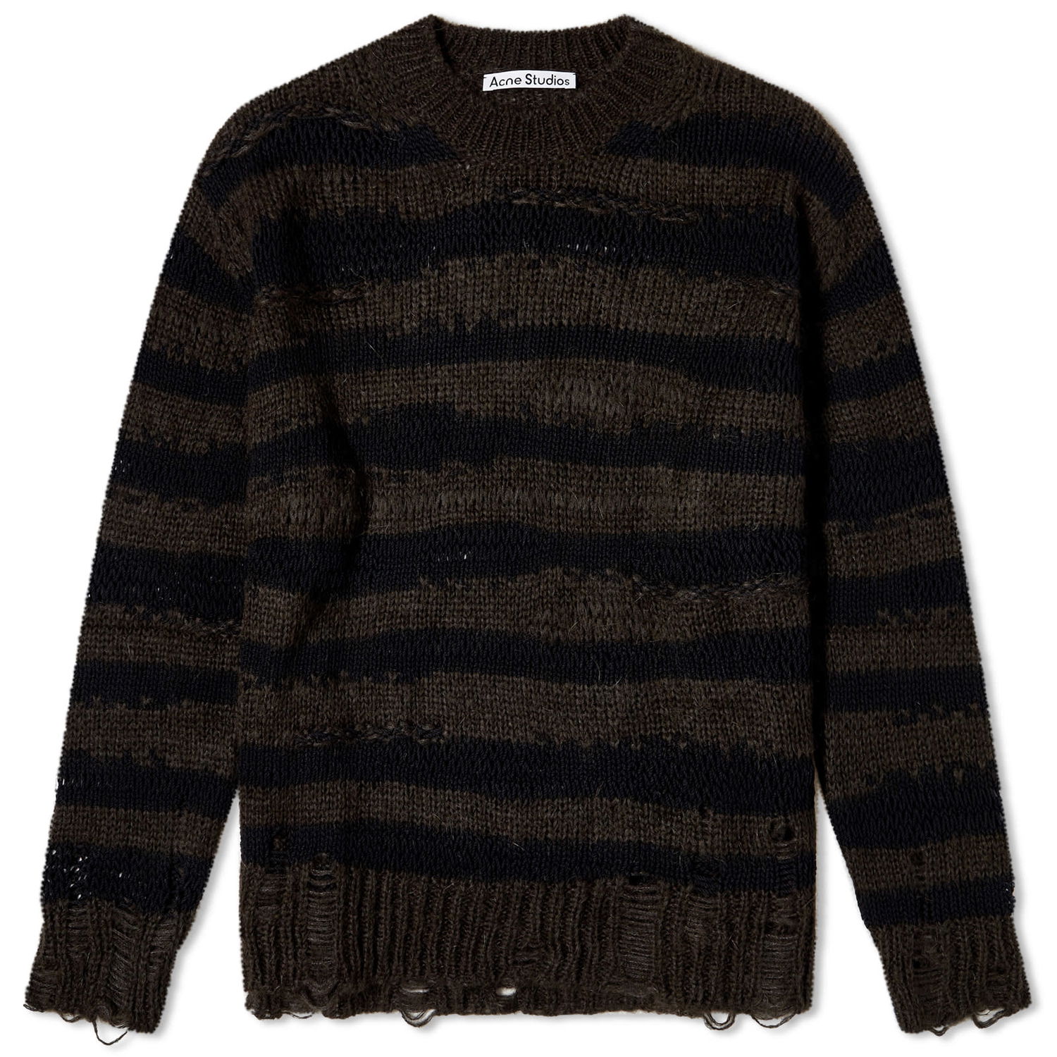 T-shirt Acne Studios Karita Mohair Stripe Jumper Sort | A60399-DF5, 0