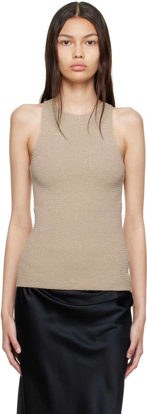 Tanktop Helmut Lang Taupe Polyester Tank Top Beige | M04HW706