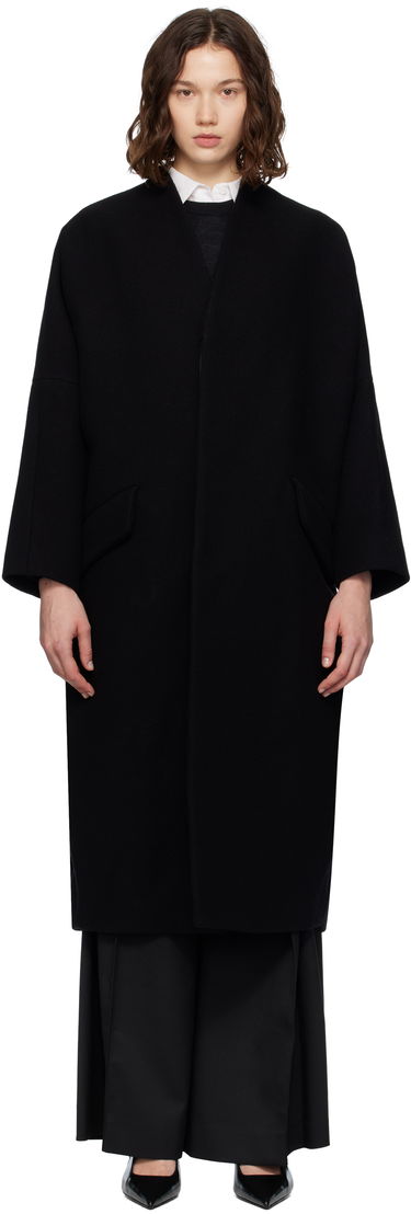 Frakker Maison Margiela MM6 Maison Margiela Wool Felt Overcoat Sort | S52AA0192 M35469, 0