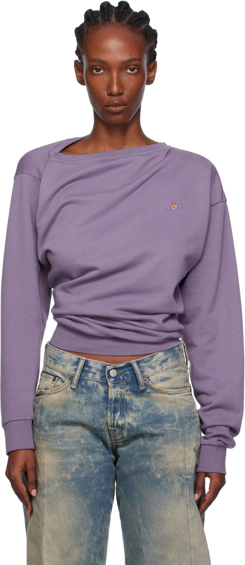 Sweatshirt Vivienne Westwood Vivienne Westwood Hebo Draped Sweatshirt Lilla | 3I010015-J006O-