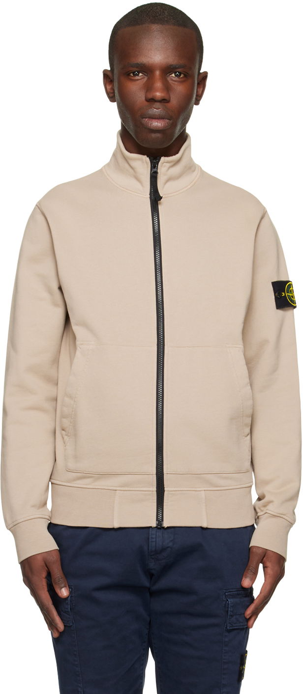 Sweatshirt Stone Island Zip-Up Beige | 101564351, 0
