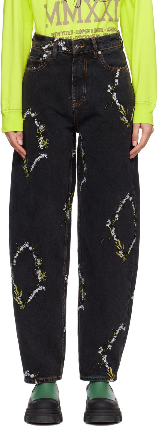Jeans GANNI GANNI Jeans with Floral Embroidery Sort | J1153