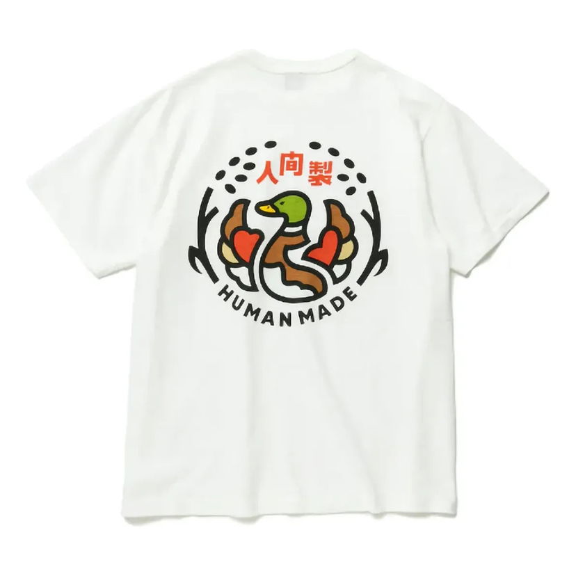 T-shirt Human Made Indigo Pocket Graphic T-Shirt Hvid | HM23CS035