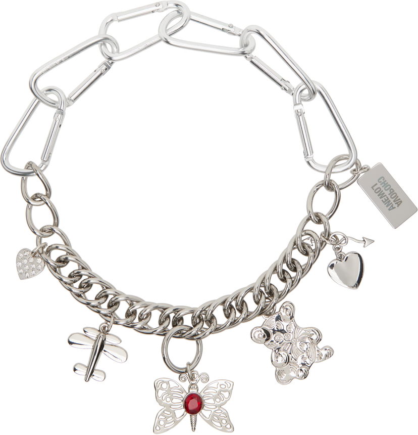 Halskæde Chopova Lowena Chopova Lowena Fly Little Bear Carabiner Necklace Metalisk | 6547