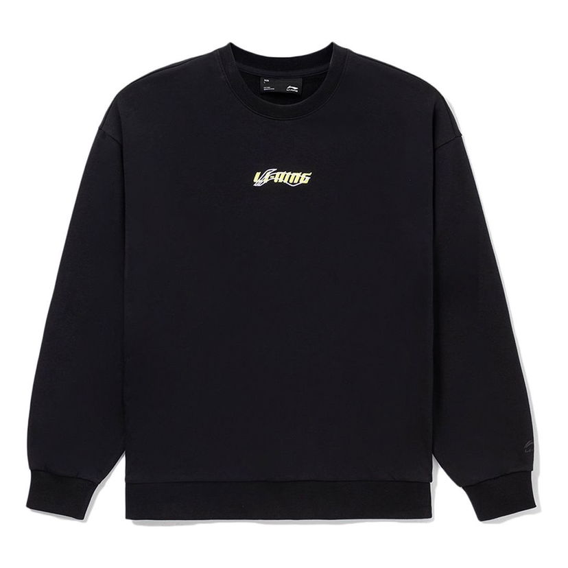 Sweater Li-Ning Small Logo Sweatshirt Sort | AWDS587-1
