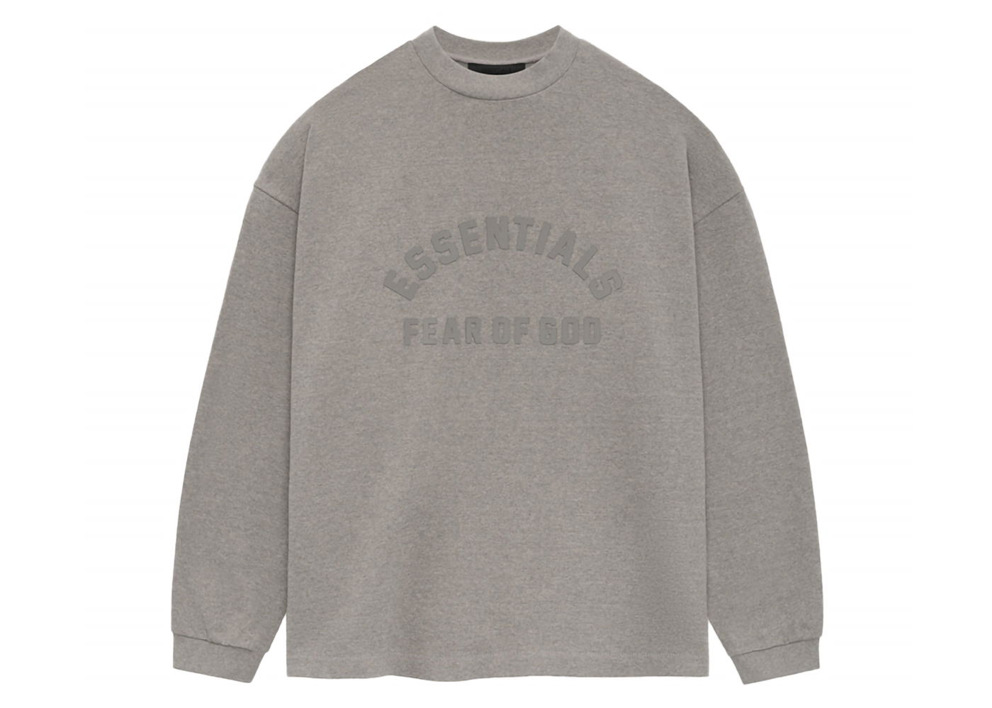 T-shirt Fear of God Core Collection Heavy L/S Tee Heather Grey Grå | 125SU242011F, 0