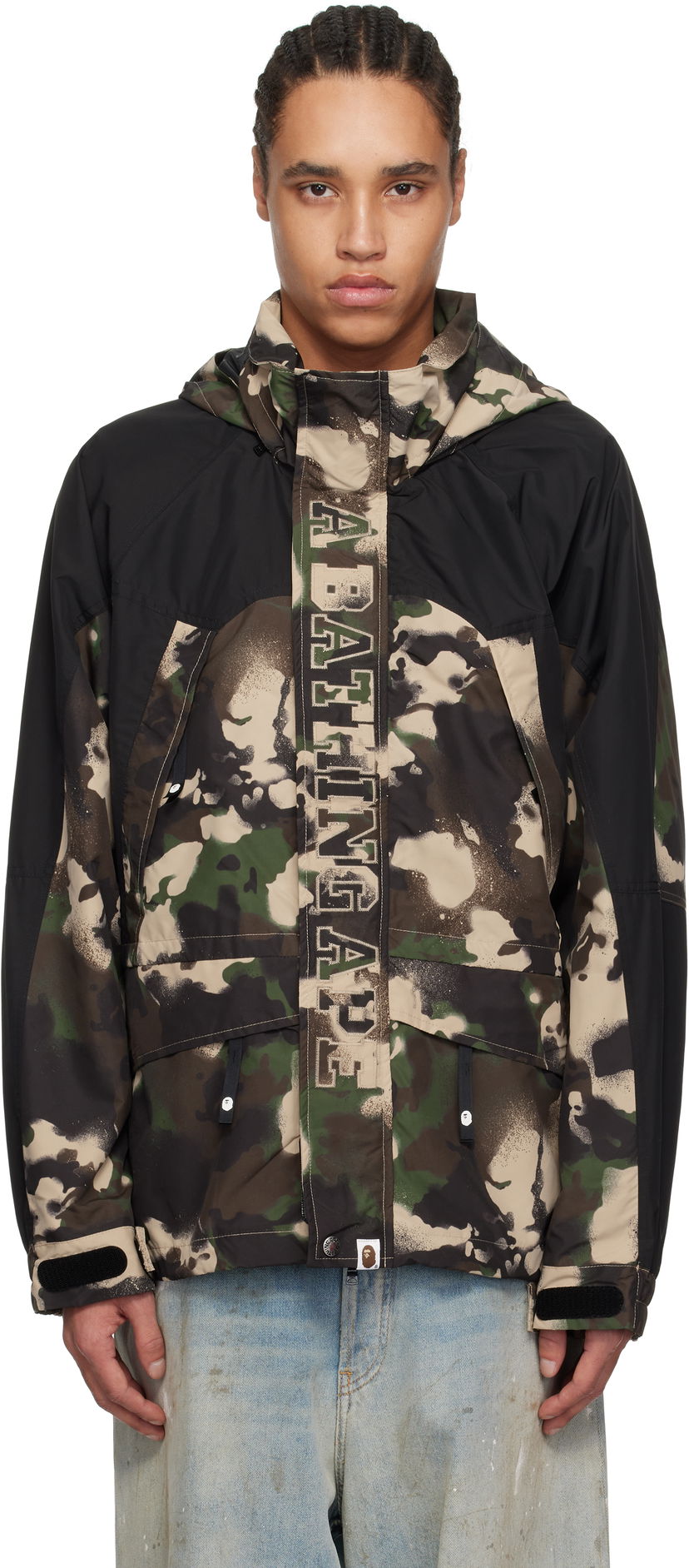 Vindjakke BAPE A Bathing Ape Map Camo Snowboard Jacket Grøn | 001LJL301313M