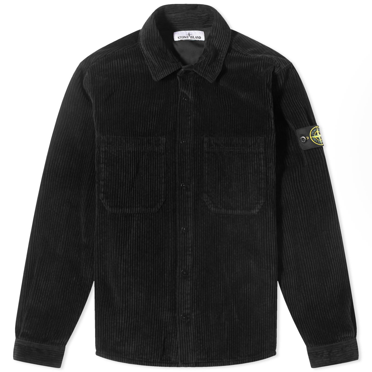 Frakker Stone Island Corduroy Overshirt Sort | 7915113-V0029, 0