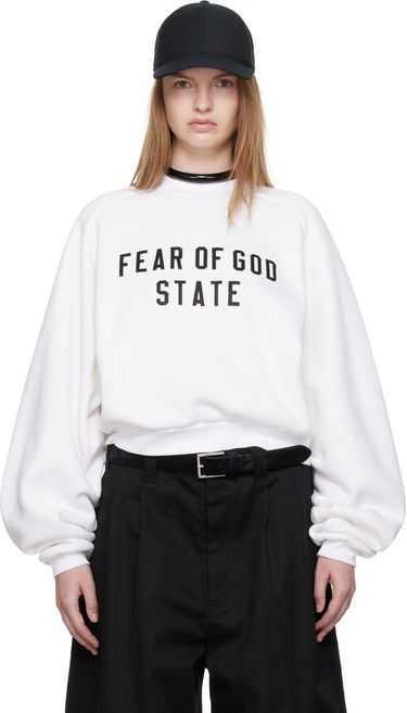 Sweatshirt Fear of God Fear of God ESSENTIALS Fleece Raglan Crewneck Sweatshirt Hvid | 192SP257834FW, 0
