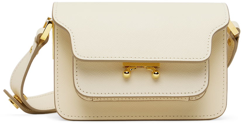 Håndtaske Marni Marni Trunk Mini Bag Beige | M00997