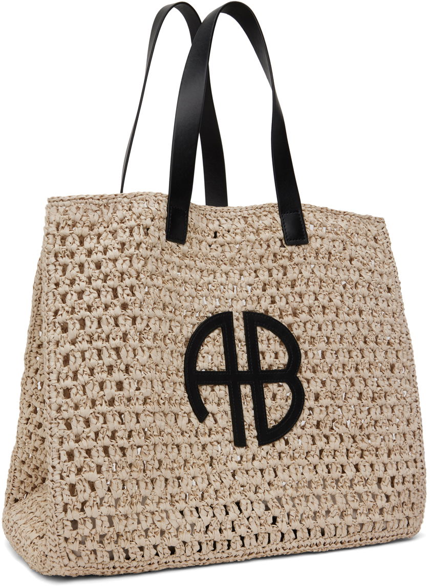 Mulepose Anine Bing Large Crochet Tote Bag Beige | A-13-2158-022, 1
