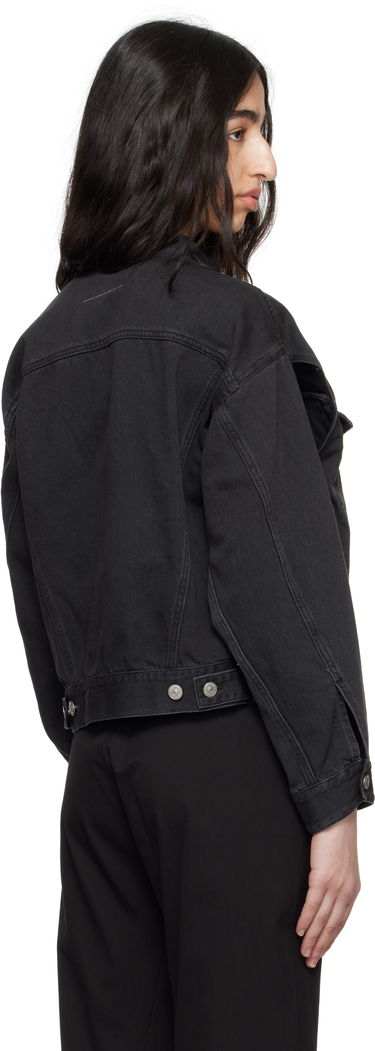 Jakke Maison Margiela MM6 Maison Margiela Splatter Effect Denim Jacket Sort | S62AN0150 M30011, 2