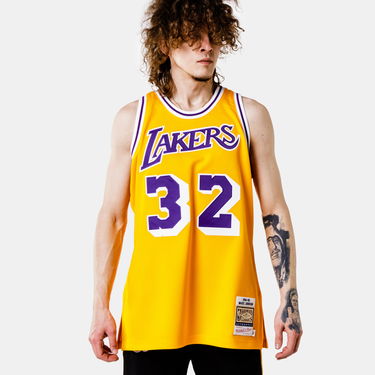 Jersey Mitchell & Ness Authentic Jersey Los Angeles Lakers Magic Johnson Gul | AJY4GS18088-LALLTGD84EJH, 0