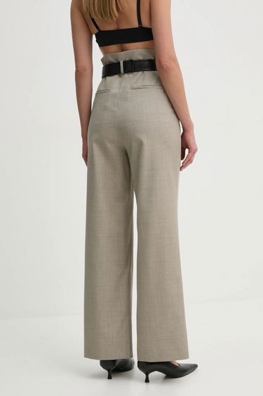 Bukser Nanushka High Waisted Wide Leg Dress Pants Beige | NW24FWPA37570, 2