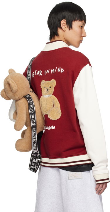Bomberjakke Palm Angels Palm Angels 'Bear in Mind' Varsity Bomber Jacket Rød | PMEK011S25FAB0012503, 2