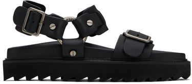 Tilbehør Acne Studios Acne Studios Leather Buckle Sandals Sort | AD0707-, 0