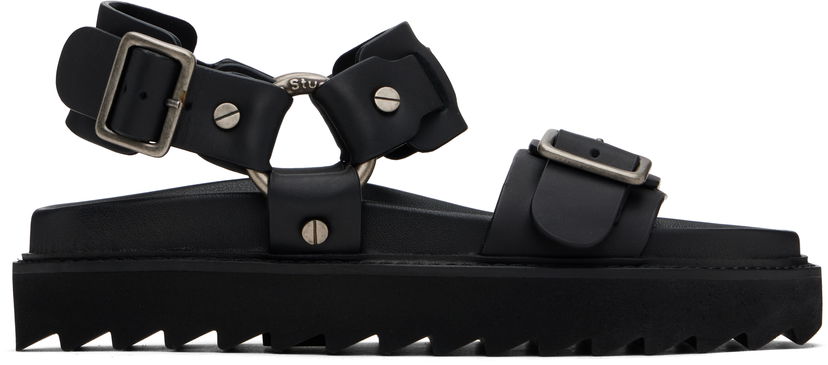 Tilbehør Acne Studios Acne Studios Leather Buckle Sandals Sort | AD0707-