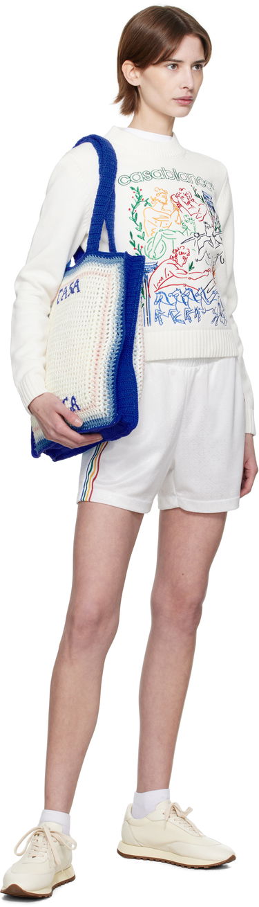 Sweater Casablanca Casablanca Embroidered Sweater Hvid | WPS25-KW-860-01, 3
