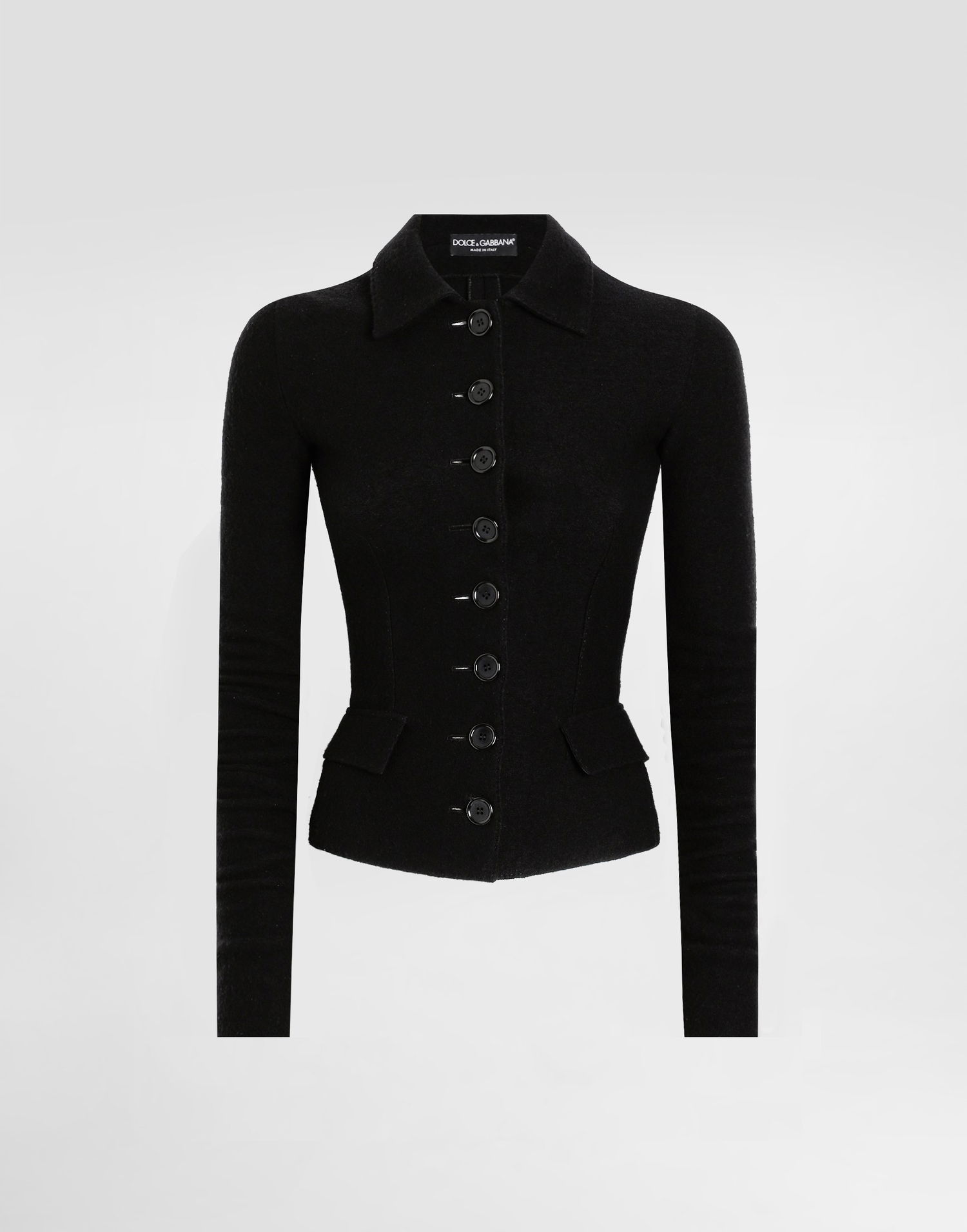 Jakke Dolce & Gabbana Dolce & Gabbana Single-Breasted Wool Jacket Sort | F27HFTHU2BBN0000, 0