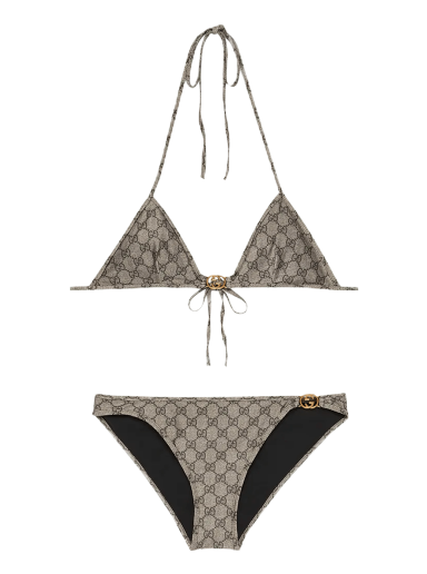 Badetøj Gucci Gg Stretch Jersey Bikini Grå | 688999 XHAFL 9742