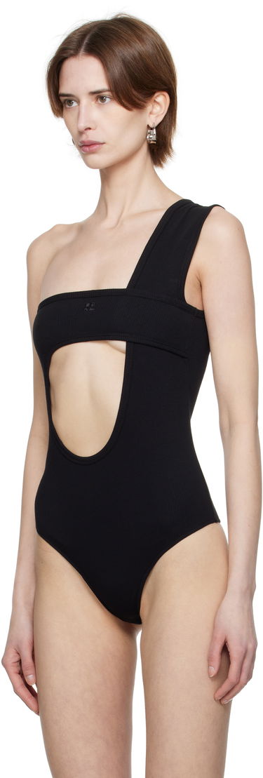 Kjole Courrèges Courrèges Rib One-Shoulder Bodysuit Sort | 125JBD117JS0194, 3
