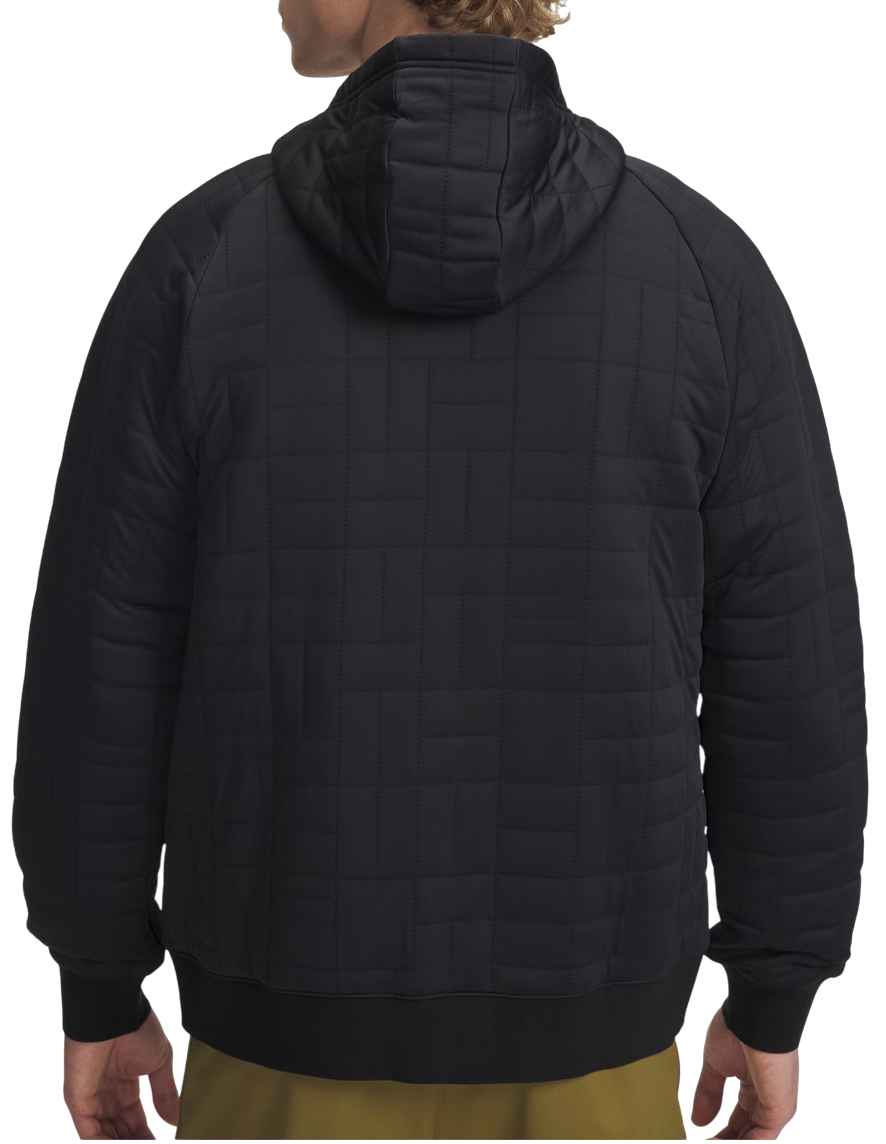 Puffer jakke Under Armour Unstoppable Textured Full Zip Hooded Jacket Sort | 6003869-001, 1