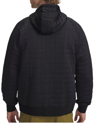 Puffer jakke Under Armour Unstoppable Textured Full Zip Hooded Jacket Sort | 6003869-001, 1
