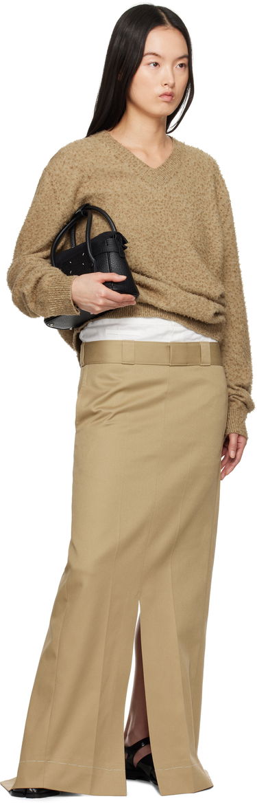 Nederdel Maison Margiela Maison Margiela Cotton Twill Maxi Skirt Beige | S51MI0002 S54042, 3