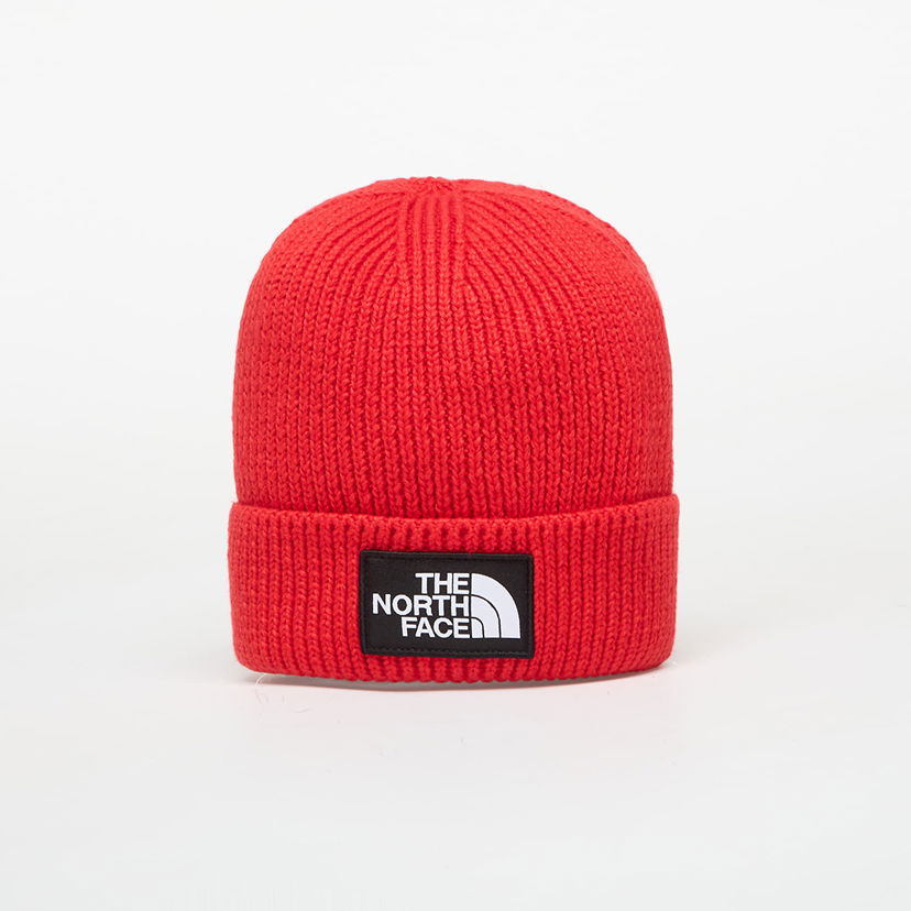 Beanie The North Face Logo Box Cuffed Beanie Rød | NF0A8CHE6821
