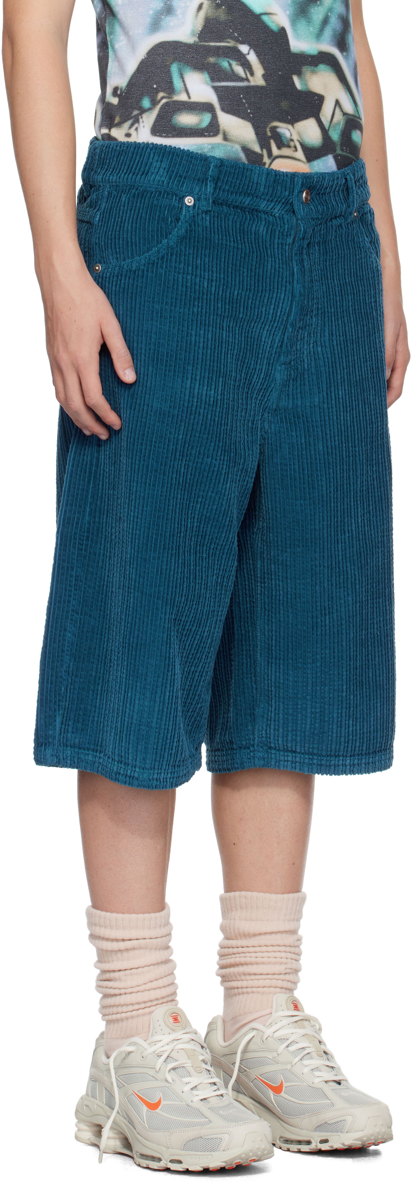Shorts ERL Corduroy Shorts Blå | ERL09P007, 1