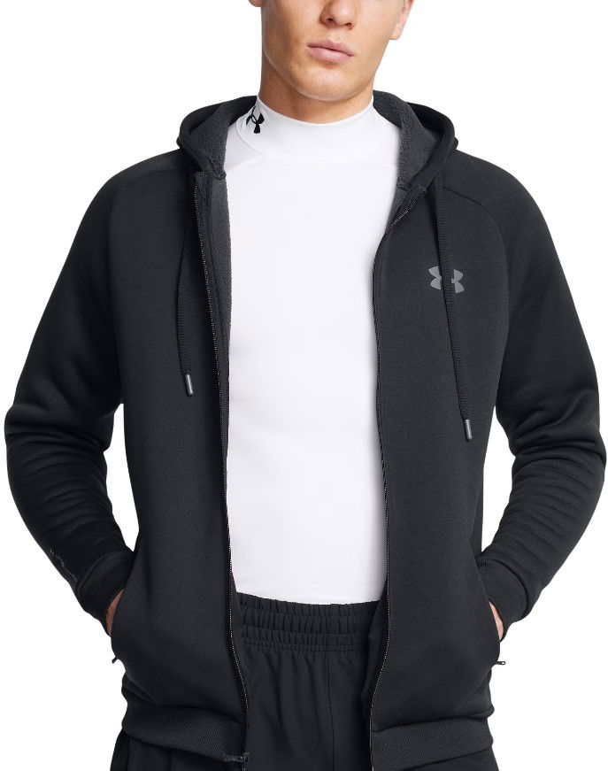 Sweatshirt Under Armour Fleece Pro FZ Hoodie Sort | 1386582-001