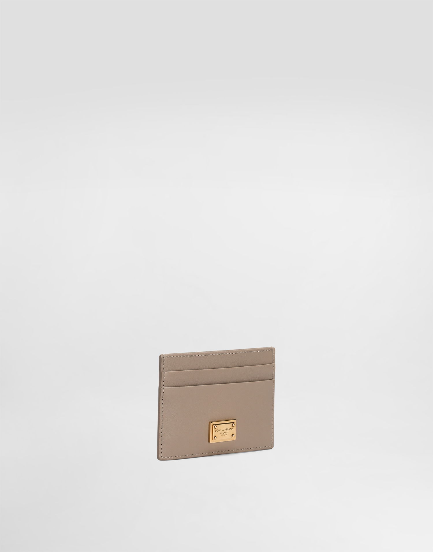 Tegnebog Dolce & Gabbana Dolce & Gabbana Plongé Calfskin Card Holder Beige | BI0330A9S258I399, 1